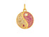 Pave Diamond  Ying Yang Medallion Pendant, (DPM-1240)
